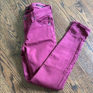 Women's Burgundy Jeans
